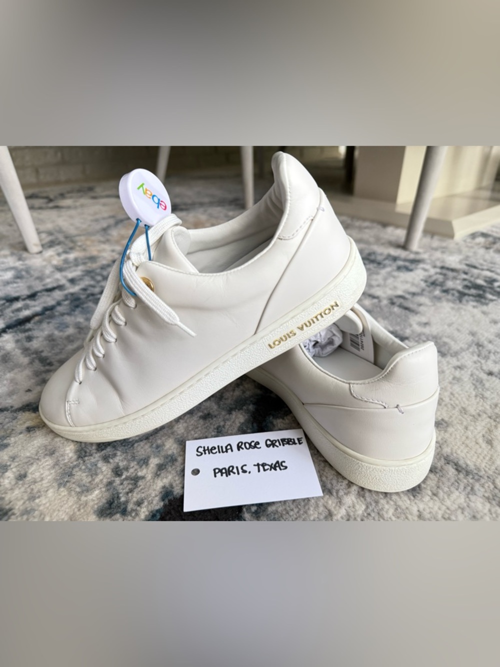 Louis Vuitton FRONTROW CALFSKIN Leather Low-Top Sneakers 37